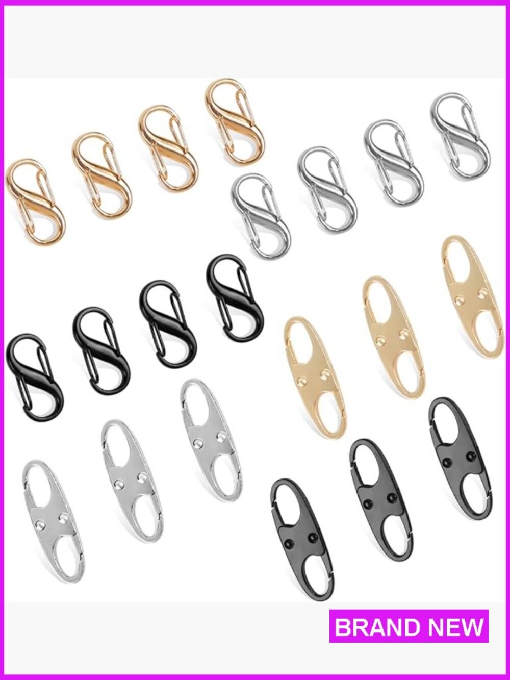 21-Piece Lock Combo Clip Anti-Theft Carabiner Set Luggage Backpack Travel
